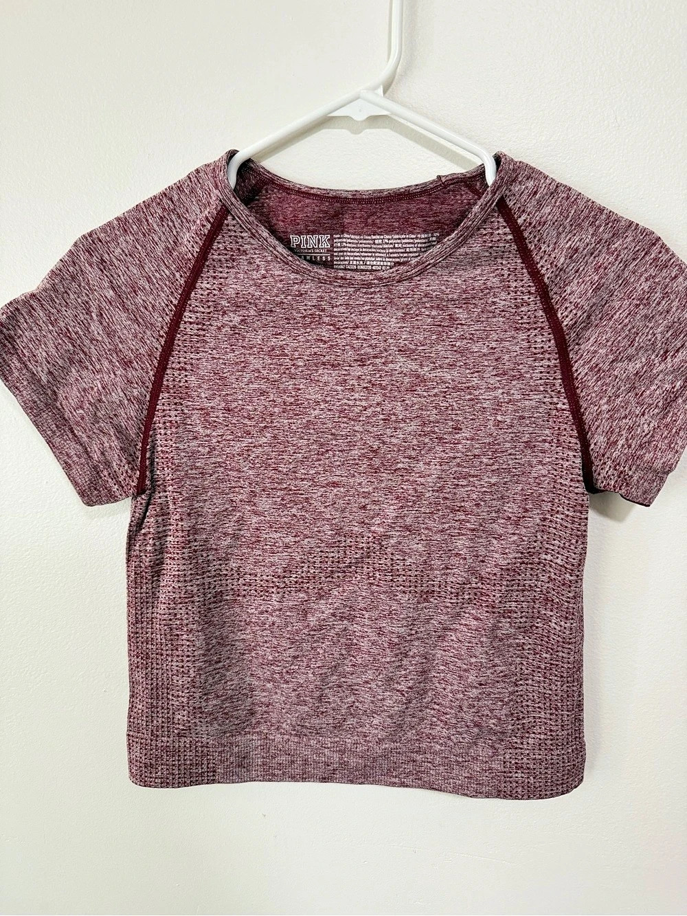 PINK Short Sleeve Athletic Top in Purple Size Small